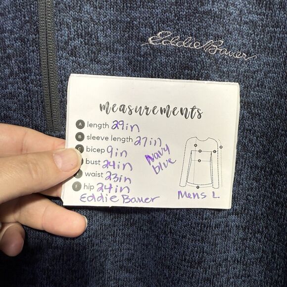 Eddie Bauer Men's Radiator 1/4 Zip Pullover Fleece Sweater Jacket Size L - Picture 5 of 5